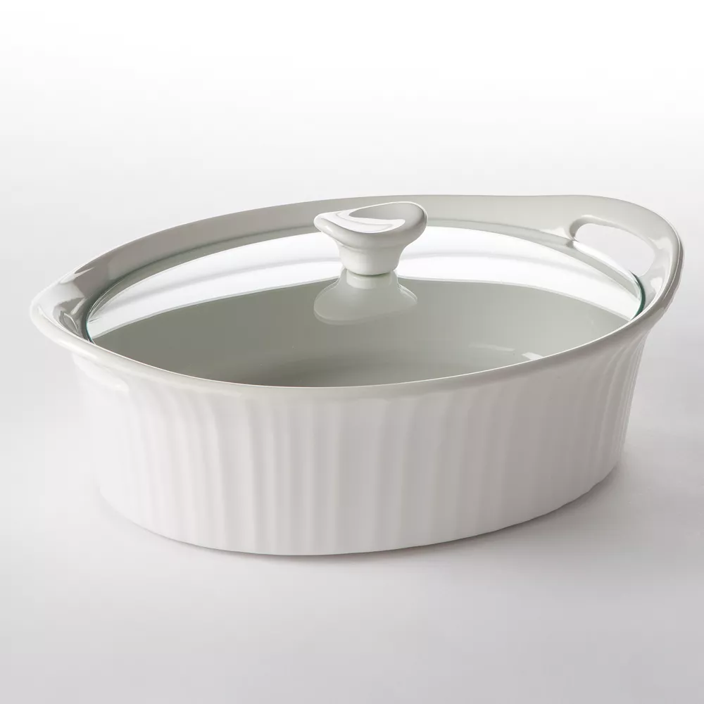 CorningWare French White 2 1/2-qt. Oval Casserole Dish 3 CorningWare French White 2 1/2-qt. Oval Casserole Dish