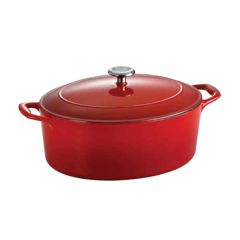Tramontina Enameled Cast-Iron 7-qt. Oval Dutch Oven 4 Tramontina Enameled Cast-Iron 7-qt. Oval Dutch Oven - Image 2