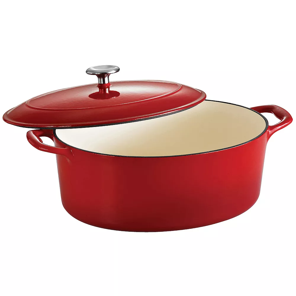 Tramontina Enameled Cast-Iron 7-qt. Oval Dutch Oven 3 Tramontina Enameled Cast-Iron 7-qt. Oval Dutch Oven
