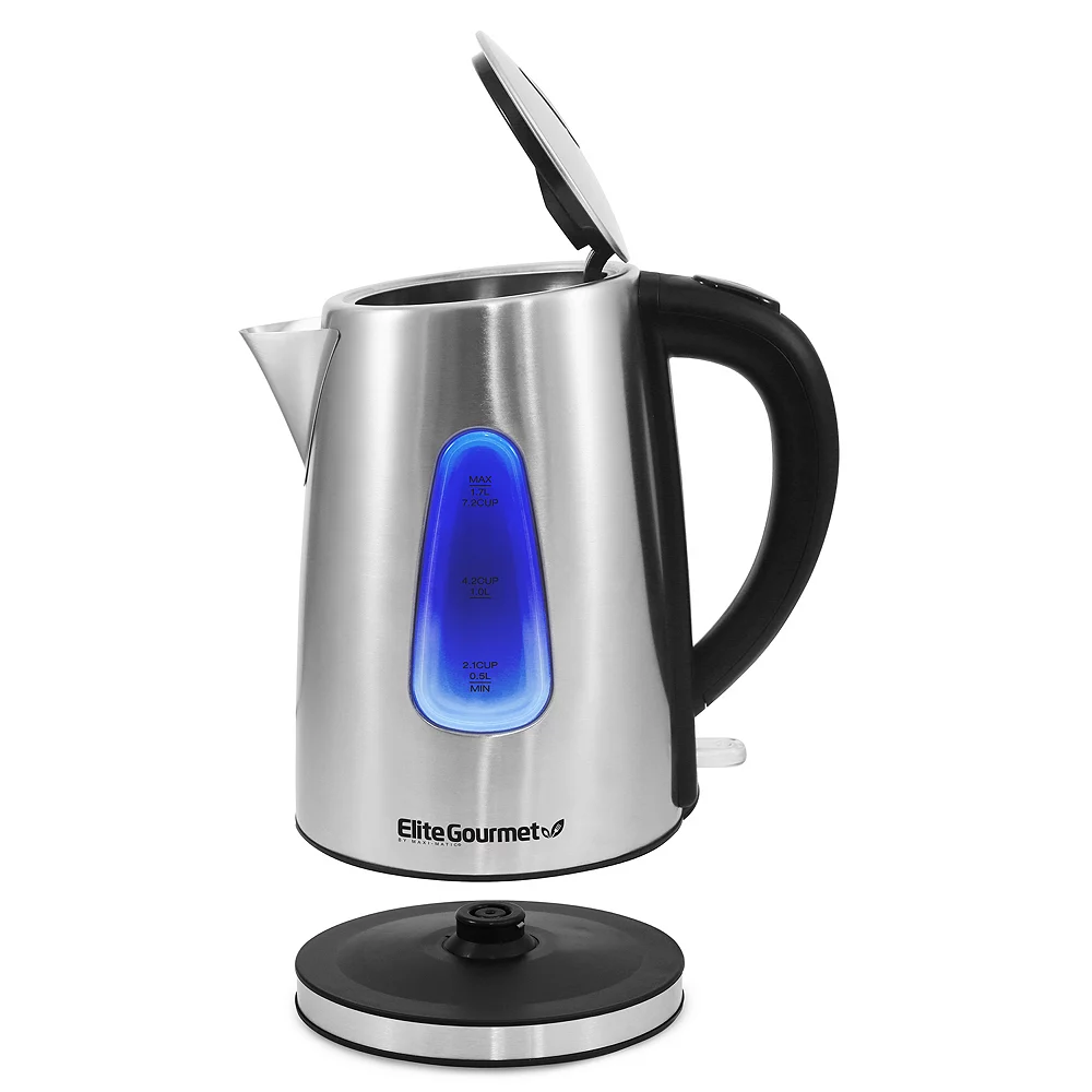Elite Gourmet 1.7-Liter Stainless Steel Cordless Electric Kettle 4 Elite Gourmet 1.7-Liter Stainless Steel Cordless Electric Kettle - Image 2
