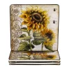 Certified International French Sunflowers 4-pc. Square Dinner Plate Set