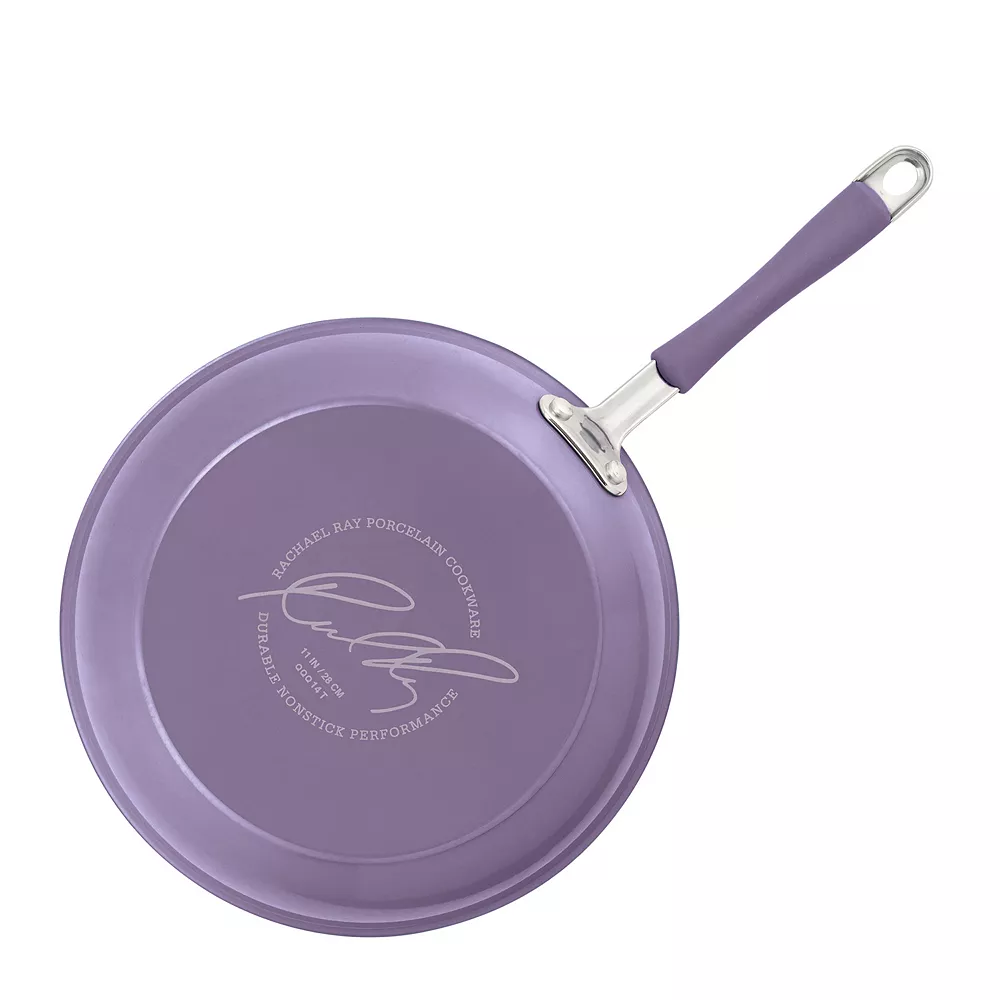 Rachael Ray® Classic Brights Hard Enamel Aluminum Nonstick Set Frying Pan Set, 9.25-Inch & 11-Inch 6 Rachael Ray® Classic Brights Hard Enamel Aluminum Nonstick Set Frying Pan Set, 9.25-Inch & 11-Inch - Image 4