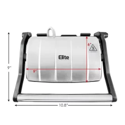 Elite Cuisine 3-in-1 Panini Press & Grill 12 Elite Cuisine 3-in-1 Panini Press & Grill -Home-Kitchen 2006285 ALT4