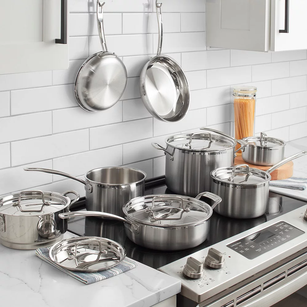 Cuisinart® Multiclad Pro Tri-Ply Stainless 12pc Cookware Set 5 Cuisinart® Multiclad Pro Tri-Ply Stainless 12pc Cookware Set - Image 3