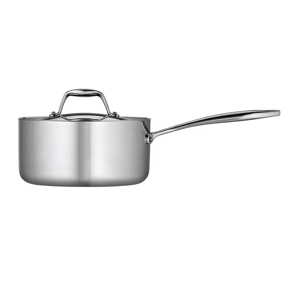 Tramontina Gourmet Tri-Ply Clad Stainless Steel 3-qt. Saucepan 3 Tramontina Gourmet Tri-Ply Clad Stainless Steel 3-qt. Saucepan