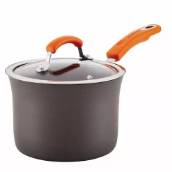 Rachael Ray® Hard-Anodized Nonstick Aluminum 3-qt. Covered Saucepan