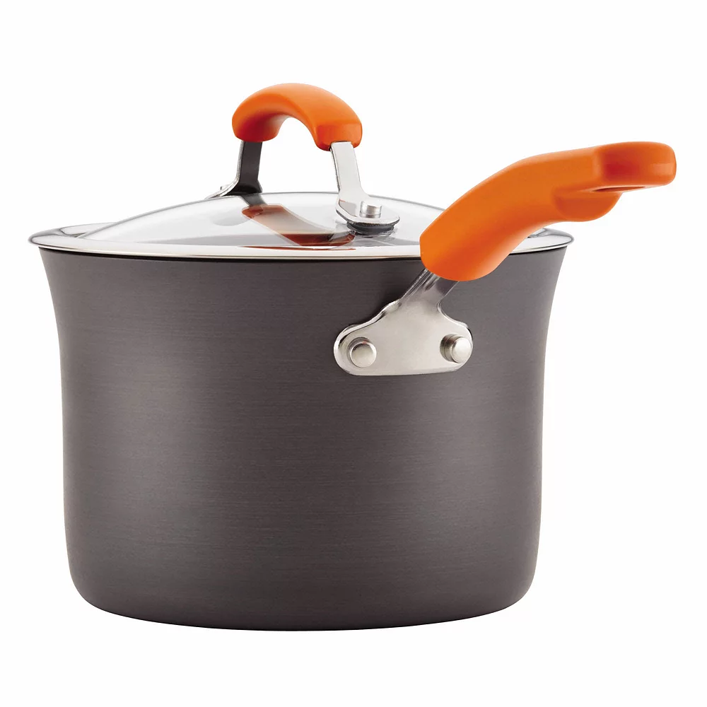 Rachael Ray® Hard-Anodized Nonstick Aluminum 3-qt. Covered Saucepan 4 Rachael Ray® Hard-Anodized Nonstick Aluminum 3-qt. Covered Saucepan - Image 2