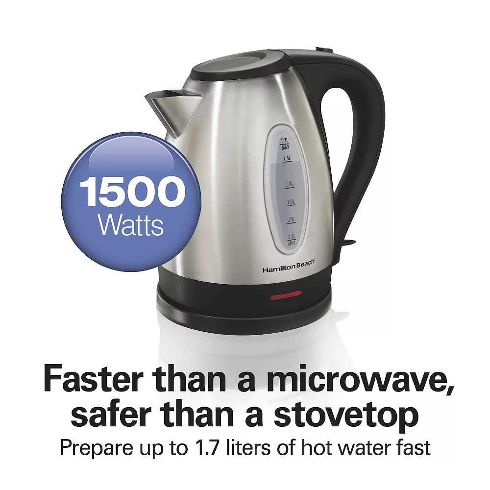 Hamilton Beach 1.7-Liter Electric Kettle 4 Hamilton Beach 1.7-Liter Electric Kettle - Image 2
