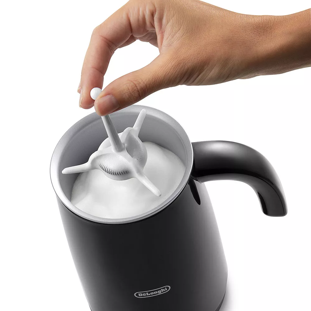 DeLonghi 8.4-oz. Hot / Cold Black Electric Milk Frother 4 DeLonghi 8.4-oz. Hot / Cold Black Electric Milk Frother - Image 2