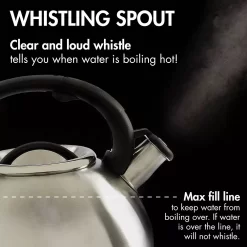 Primula Avalon 2.5-qt. Whistling Tea Kettle 13 Primula Avalon 2.5-qt. Whistling Tea Kettle -Home-Kitchen 2450686 ALT5