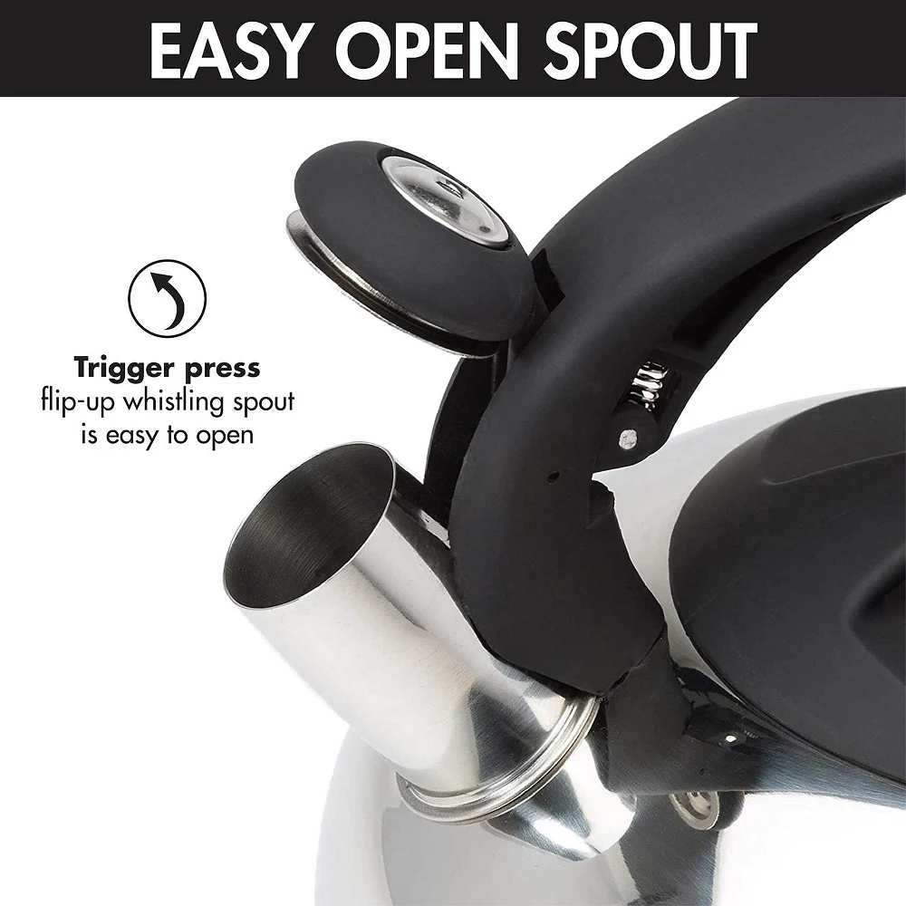 Primula Catalina 3-qt. Stainless Steel Whistling Tea Kettle 6 Primula Catalina 3-qt. Stainless Steel Whistling Tea Kettle - Image 4