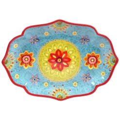 Certified International Tunisian Sunset 16" X 12" Oval Serving Platter