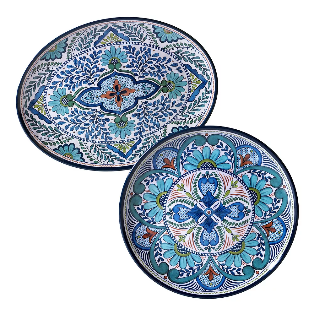 Certified International Talavera 2-pc. Platter Set 3 Certified International Talavera 2-pc. Platter Set
