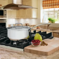 Cuisinart® Contour 3-qt. Stainless Steel Saucepan 5 Cuisinart® Contour 3-qt. Stainless Steel Saucepan -Home-Kitchen 2944674 ALT