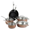 Oneida 10-pc. Stainless Steel Copper Cookware Set -Home-Kitchen 2945469