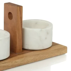 Thirstystone Global Trek Marble & Mango Wood Condiment Set -Home-Kitchen 2950921 ALT3