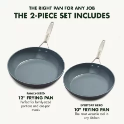 GreenPan Paris Pro 10-in. & 12-in. Ceramic Nonstick Frypan Set -Home-Kitchen 2968634 ALT4