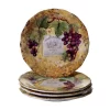 Certified International Gilded Wine 4-pc. Dinner Plate Set -Home-Kitchen 3010187