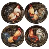 Certified International Gilded Rooster 4-piece Soup / Pasta Bowl Set -Home-Kitchen 3253252