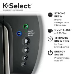 Keurig® K-Select® Single-Serve K-Cup Pod® Coffee Maker With Strength Control 12 Keurig® K-Select® Single-Serve K-Cup Pod® Coffee Maker With Strength Control -Home-Kitchen 3292246 ALT5