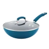 Rachael Ray® Classic Brights Aluminum Nonstick Stir Fry Pan With Glass Lid 1 Rachael Ray® Classic Brights Aluminum Nonstick Stir Fry Pan With Glass Lid -Home-Kitchen 3309036 Marine Blu