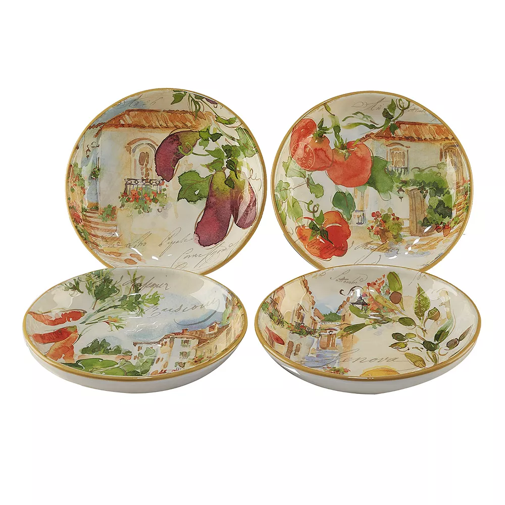 Certified International Piazette 4-piece Soup/Pasta Bowl Set 3 Certified International Piazette 4-piece Soup/Pasta Bowl Set
