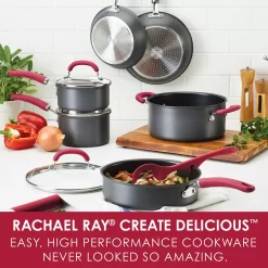 Rachael Ray® Create Delicious 11-pc. Hard-Anodized Aluminum Nonstick Cookware Set 12 Rachael Ray® Create Delicious 11-pc. Hard-Anodized Aluminum Nonstick Cookware Set -Home-Kitchen 3625437 ALT4