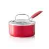 Food Network™ 2.5-qt. Ceramic Saucepan With Lid -Home-Kitchen 3658393 Red