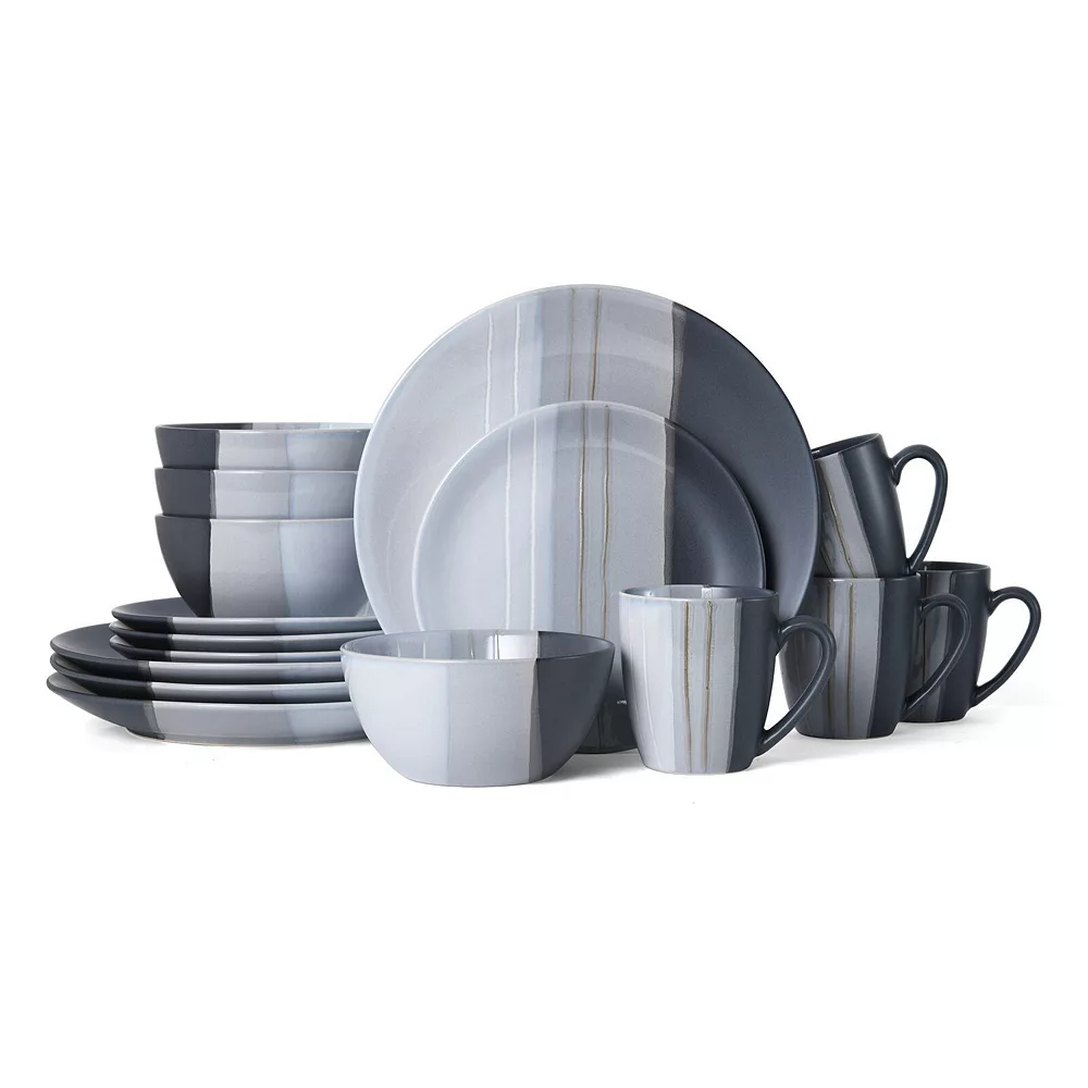 Pfaltzgraff Parker Gray 16-pc. Dinnerware Set 3 Pfaltzgraff Parker Gray 16-pc. Dinnerware Set