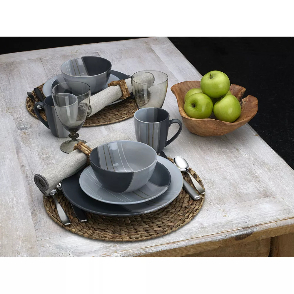 Pfaltzgraff Parker Gray 16-pc. Dinnerware Set 4 Pfaltzgraff Parker Gray 16-pc. Dinnerware Set - Image 2