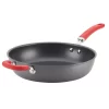 Rachael Ray® Create Delicious Hard-Anodized Aluminum Nonstick Deep Skillet -Home-Kitchen 3685799 Red