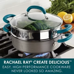Rachael Ray® Create Delicious Hard-Anodized 3-pc. Steamer Set -Home-Kitchen 3718013 ALT2
