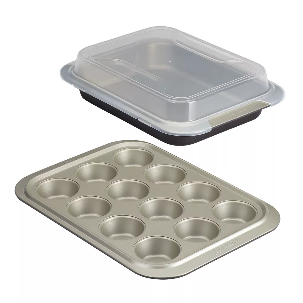 Anolon Allure 3-pc. Nonstick Bakeware Set With Shared Lid 4 Anolon Allure 3-pc. Nonstick Bakeware Set With Shared Lid - Image 2