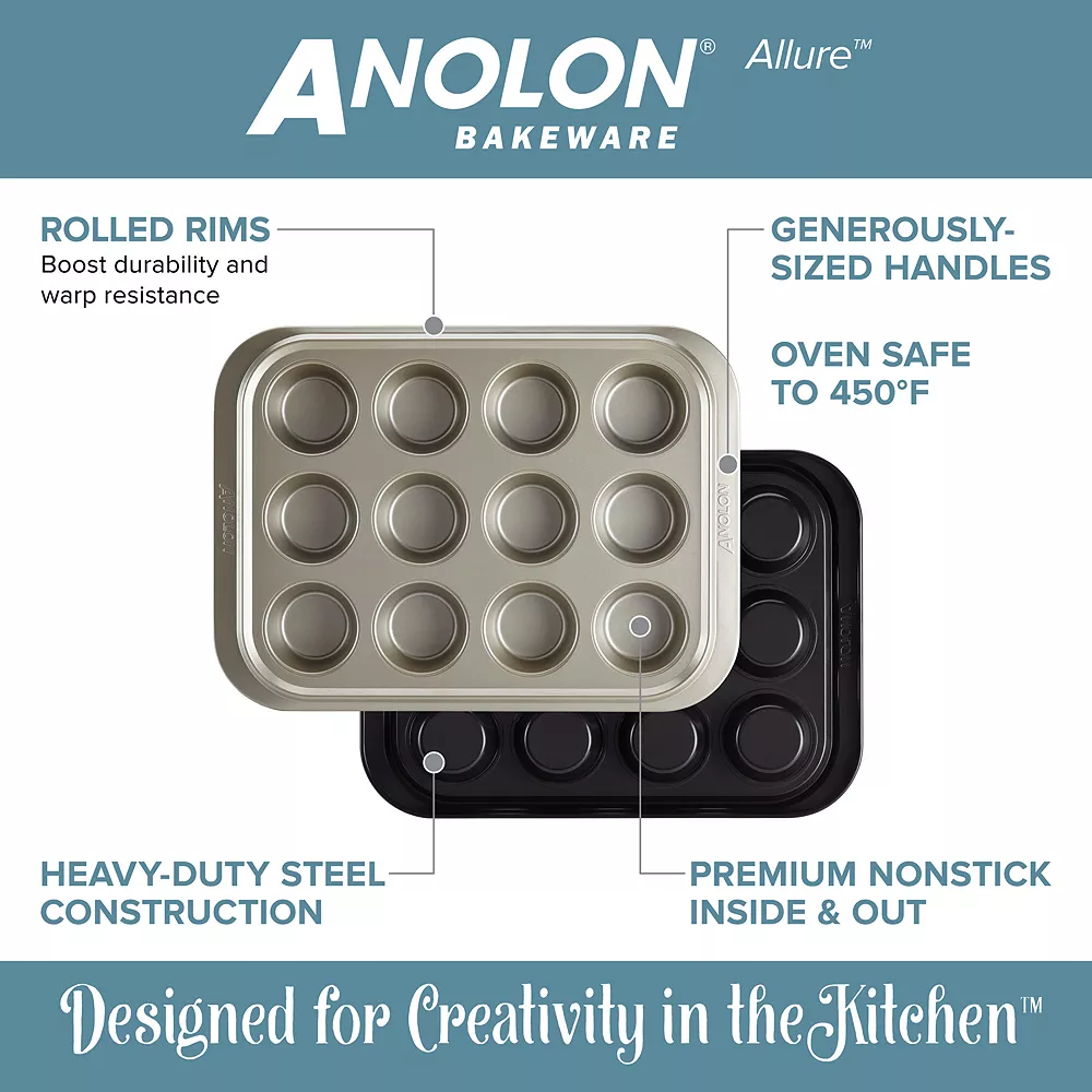 Anolon Allure 3-pc. Nonstick Bakeware Set With Shared Lid 5 Anolon Allure 3-pc. Nonstick Bakeware Set With Shared Lid - Image 3