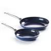 Blue Diamond Enhanced Ceramic Nonstick 2-pc. Frypan Set As Seen On TV -Home-Kitchen 3812405