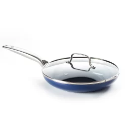 Blue Diamond Enhanced Ceramic Nonstick 12-in. Frypan With Lid As Seen On TV