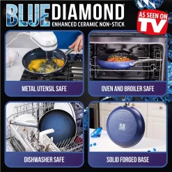 Blue Diamond Enhanced Ceramic Nonstick 5-qt. Saute Pan With Lid As Seen On TV -Home-Kitchen 3812408 ALT2