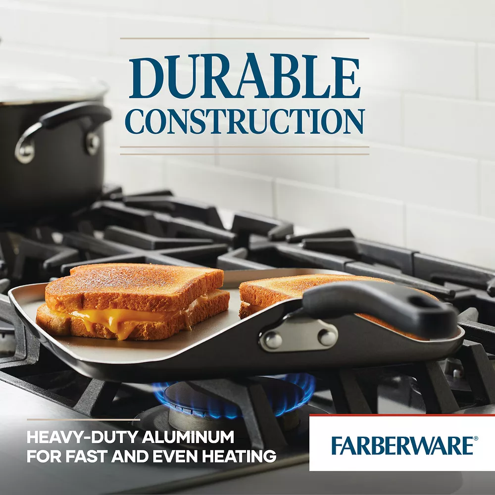 Farberware® Cookstart Aluminum DiamondMax Nonstick Square Griddle 4 Farberware® Cookstart Aluminum DiamondMax Nonstick Square Griddle - Image 2