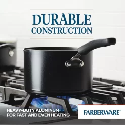 Farberware® Cookstart Aluminum DiamondMax 3-qt. Nonstick Straining Saucepan -Home-Kitchen 3866722 ALT3