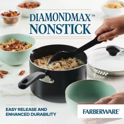Farberware® Cookstart Aluminum DiamondMax 3-qt. Nonstick Straining Saucepan -Home-Kitchen 3866722 ALT4