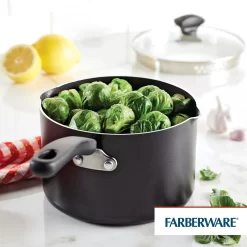 Farberware® Cookstart Aluminum DiamondMax 3-qt. Nonstick Straining Saucepan -Home-Kitchen 3866722 ALT6