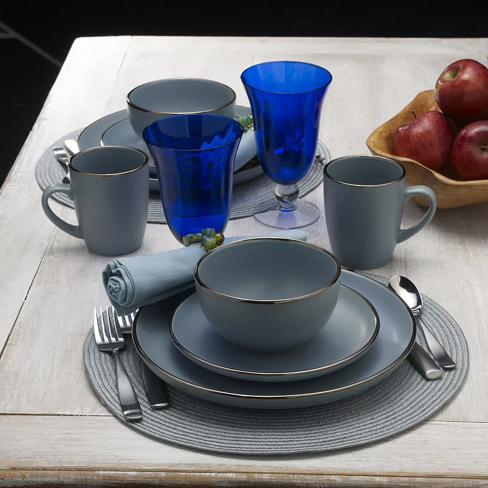 Pfaltzgraff Hadlee Blue 16-pc. Dinnerware Set 5 Pfaltzgraff Hadlee Blue 16-pc. Dinnerware Set - Image 3