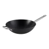 IMUSA 14-in. Black Wok With Stainless Steel Handles 2 IMUSA 14-in. Black Wok With Stainless Steel Handles -Home-Kitchen 4241190