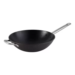 IMUSA 14-in. Black Wok With Stainless Steel Handles