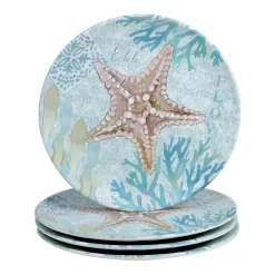 Certified International Beachcomber 4-pc. Melamine Salad Plate Set