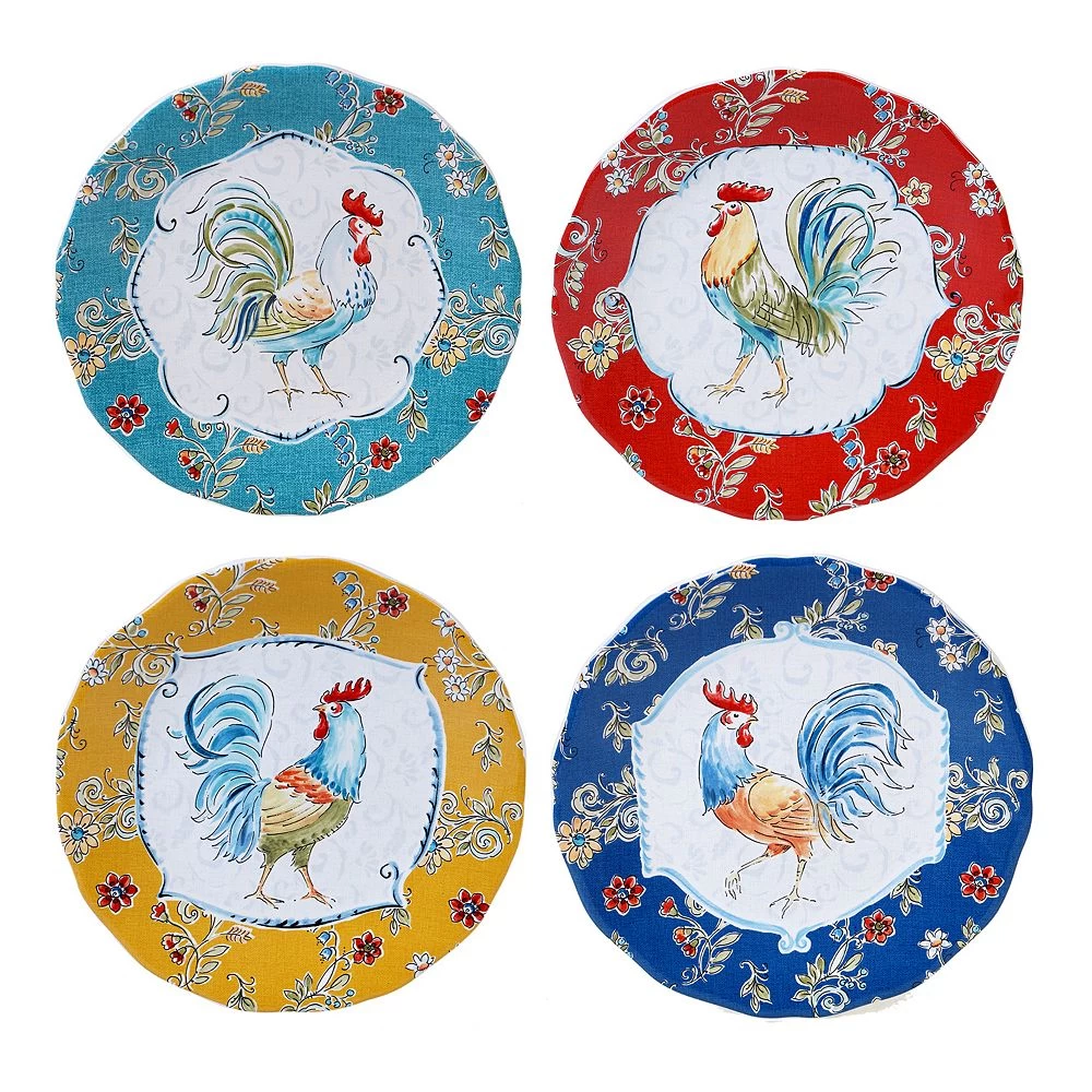 Certified International Morning Bloom 4-pc. Salad Plate Set 3 Certified International Morning Bloom 4-pc. Salad Plate Set