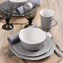 Pfaltzgraff Abby Gray 16-pc. Dinnerware Set -Home-Kitchen 4452875 ALT
