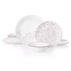 Corelle Leaf Stitch 12-pc. Dinnerware Set