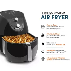 Elite Gourmet 6.5-qt. Air Fryer With Adjustable Timer & Temperature 13 Elite Gourmet 6.5-qt. Air Fryer With Adjustable Timer & Temperature -Home-Kitchen 4481240 ALT5