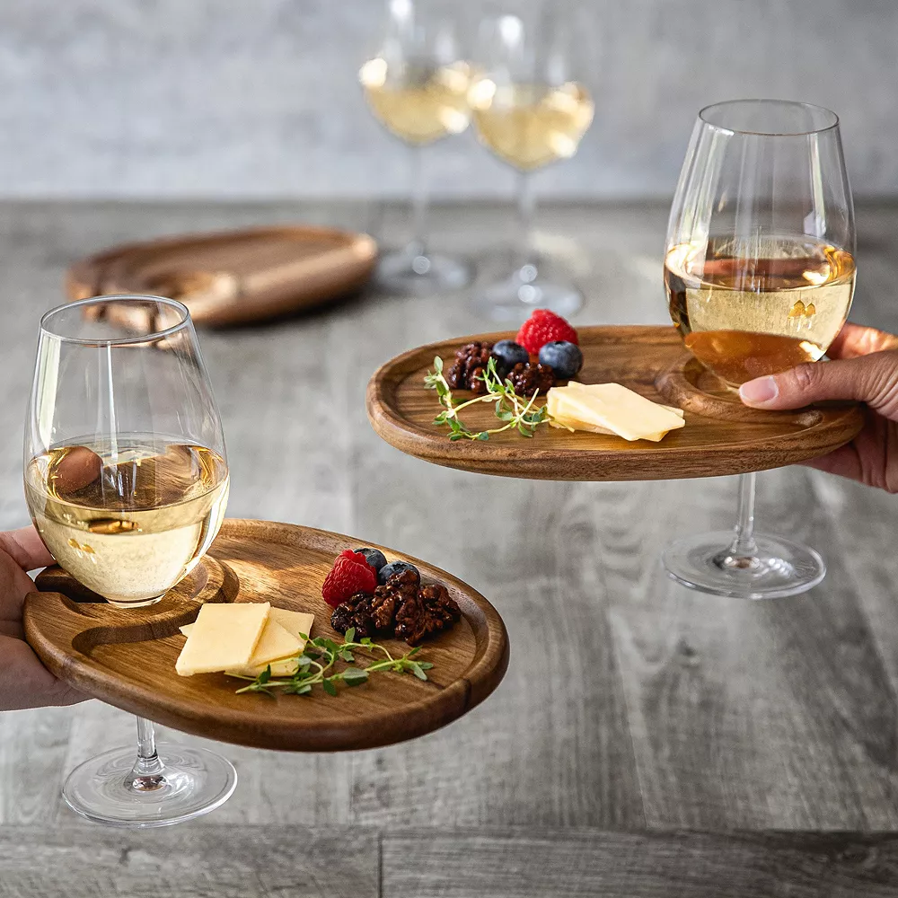 Toscana 4-pc. Wine Appetizer Plate Set 4 Toscana 4-pc. Wine Appetizer Plate Set - Image 2